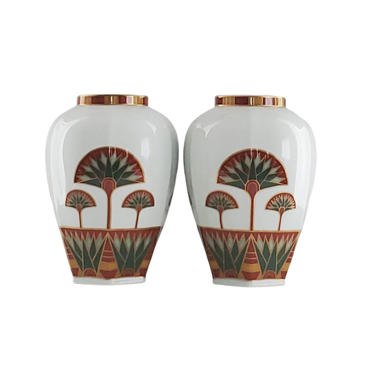 1980's Taste Setter 'Lotus' Vintage Collectible Gail Levites Vases