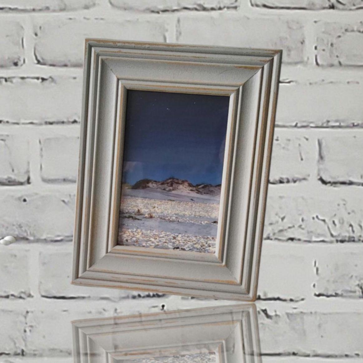 Weathered Grey Multi Display Easel Back Cottagecore Picture Frame