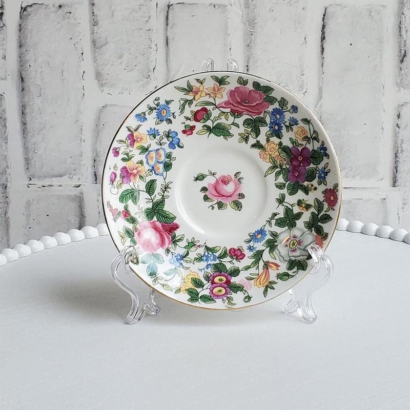 Choice English Ceramic Saucers Collectible Floral Ring Dish Assortment Coquette Gift