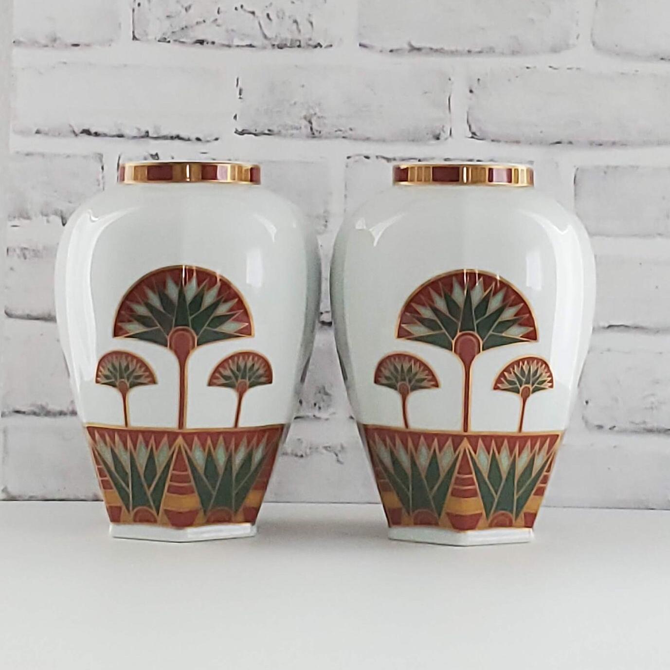 1980's Taste Setter 'Lotus' Vintage Collectible Gail Levites Vases