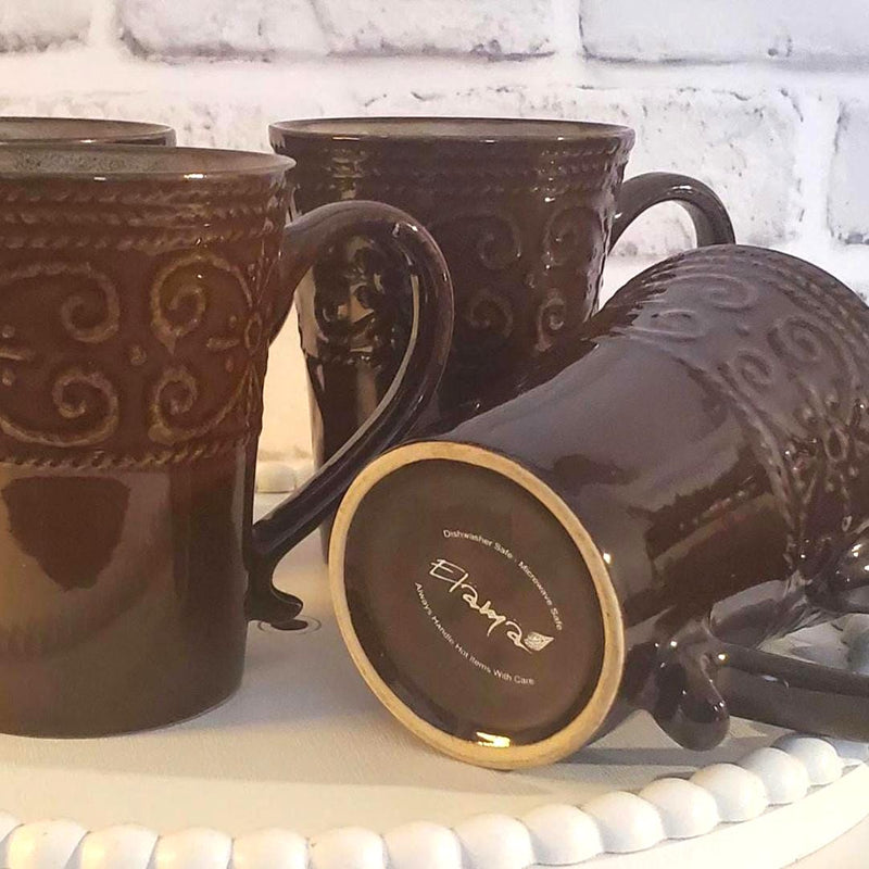 Salia Stoneware Coffee Tea Mug Set by Elama
