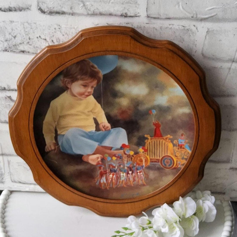 Child's Decor Collectible "Fantasy Festival" Framed Plate 1988