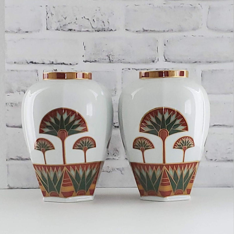 1980's Taste Setter 'Lotus' Vintage Collectible Gail Levites Vases