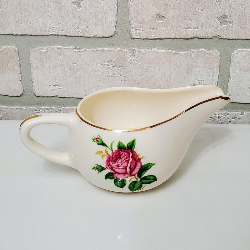 Creamer and Salad Plate Coquette "Old Rose" Paden City Dishes Set