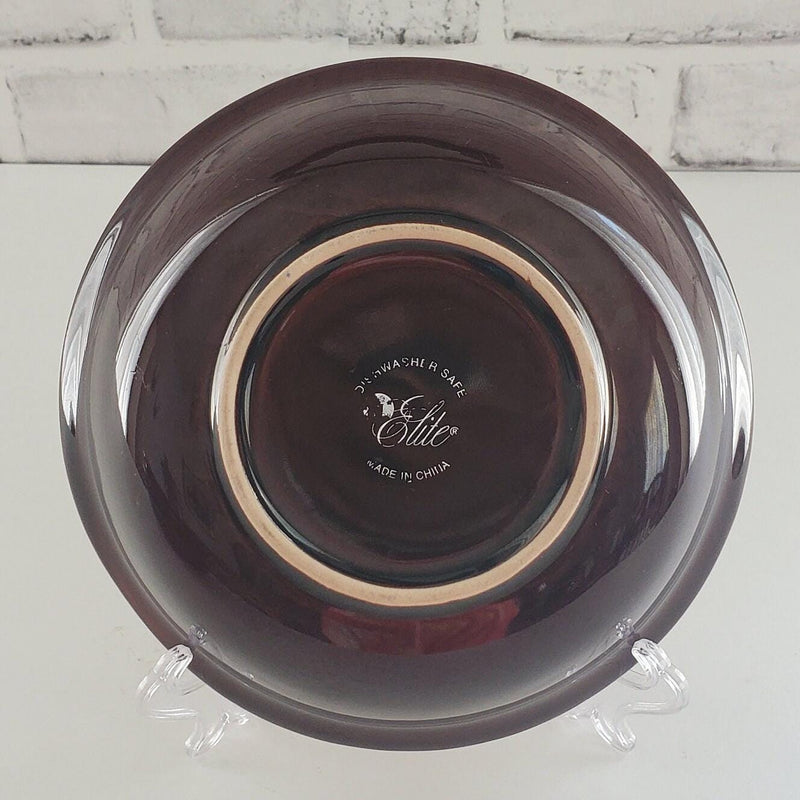 Timeless Dinnerware Gibson Designs Vintage Brown Soup Cereal Bowls