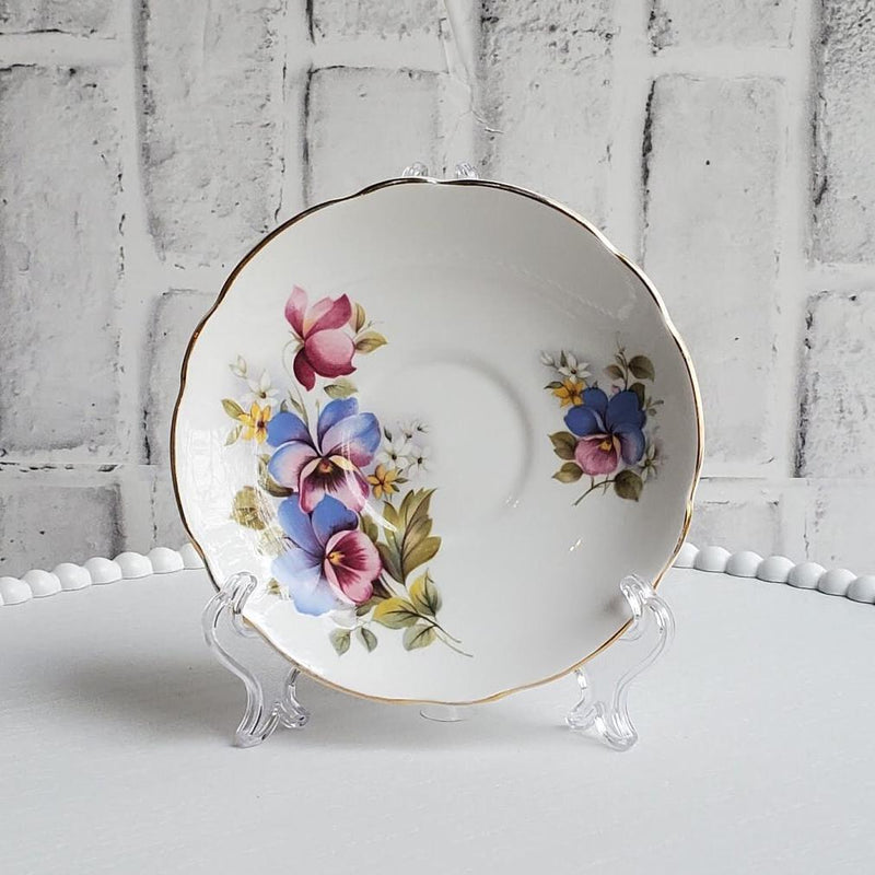 Choice English Ceramic Saucers Collectible Floral Ring Dish Assortment Coquette Gift