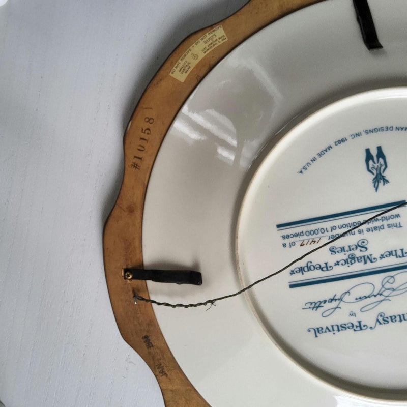 Child's Decor Collectible "Fantasy Festival" Framed Plate 1988