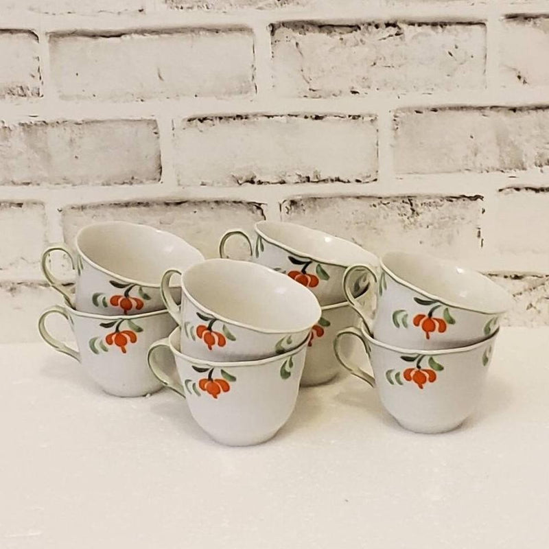 Vintage Taste Setter Dinnerware Tuliptime Collection Floral Cups and Saucers Set