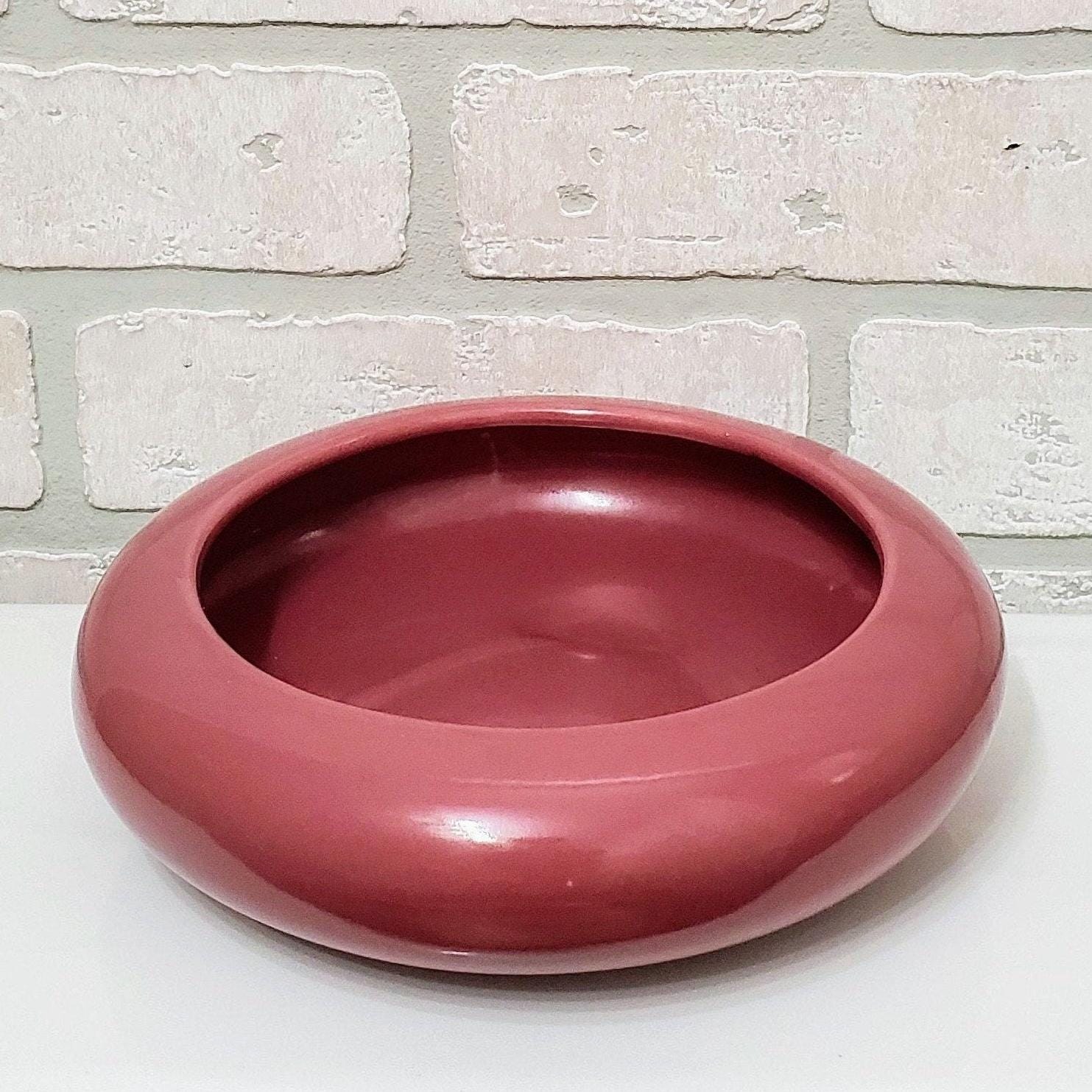 Succulent Bulb Planter Round Mauve Trinket Dish Catchall Tray