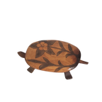 Carved Turtle Trinket Box with Lid Tortoise Wood Sculpture