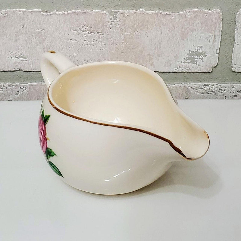 Creamer and Salad Plate Coquette "Old Rose" Paden City Dishes Set