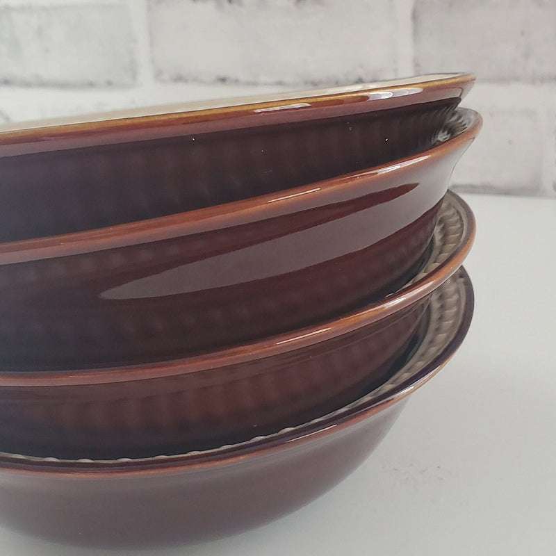 Timeless Dinnerware Gibson Designs Vintage Brown Soup Cereal Bowls