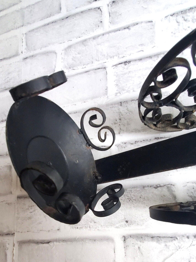 Cast Iron Bottle Cradle Ornate Wine Bottle Holder Old World Decor